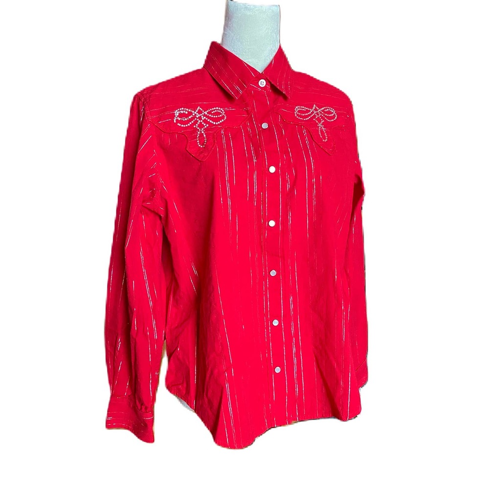 Rough Rider Rhinestone Button Down Size L - Picture 4 of 12